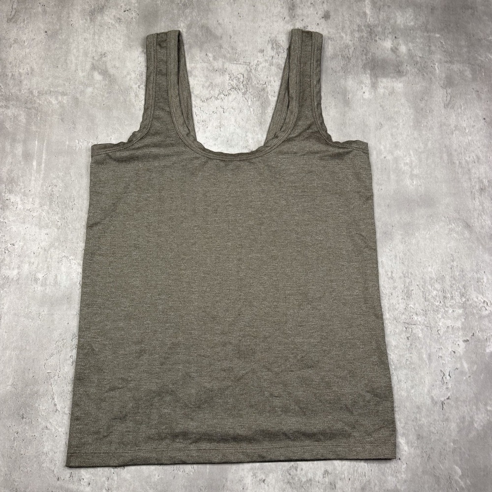 Prana Womens Recycled Polyester Blend Scoop Neck Tank Top Brown Size M